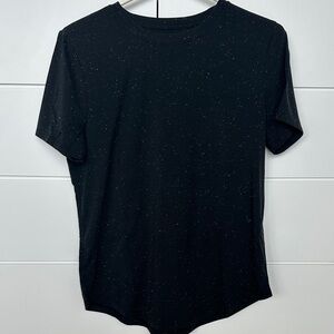 lululemon athletica Black Speckled Short Sleeve Tee